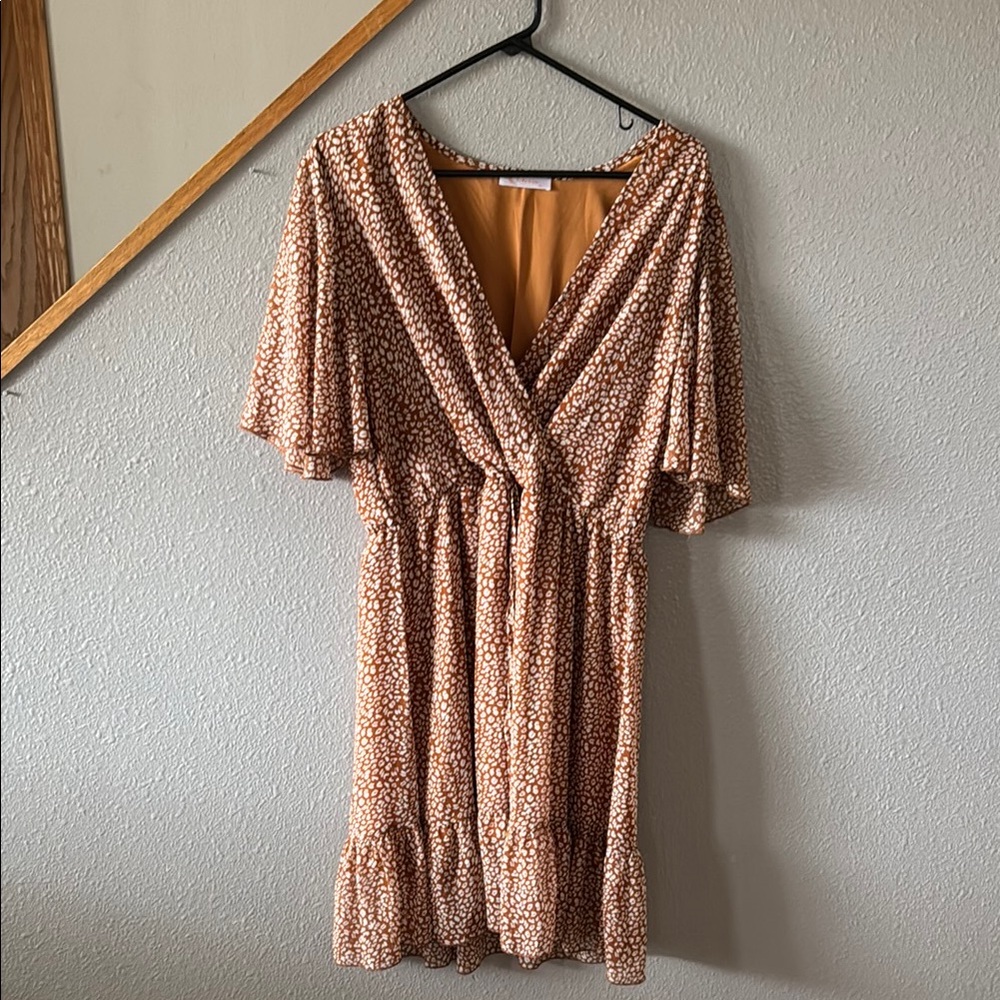 Floral V-Neck Dress XL